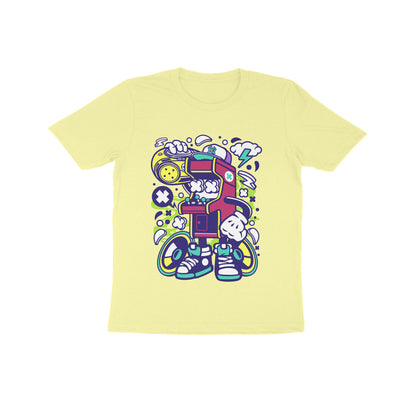 Kids' Half Sleeve Round Neck Tshirt - Arcade Game Boombox 2 puraidoprints