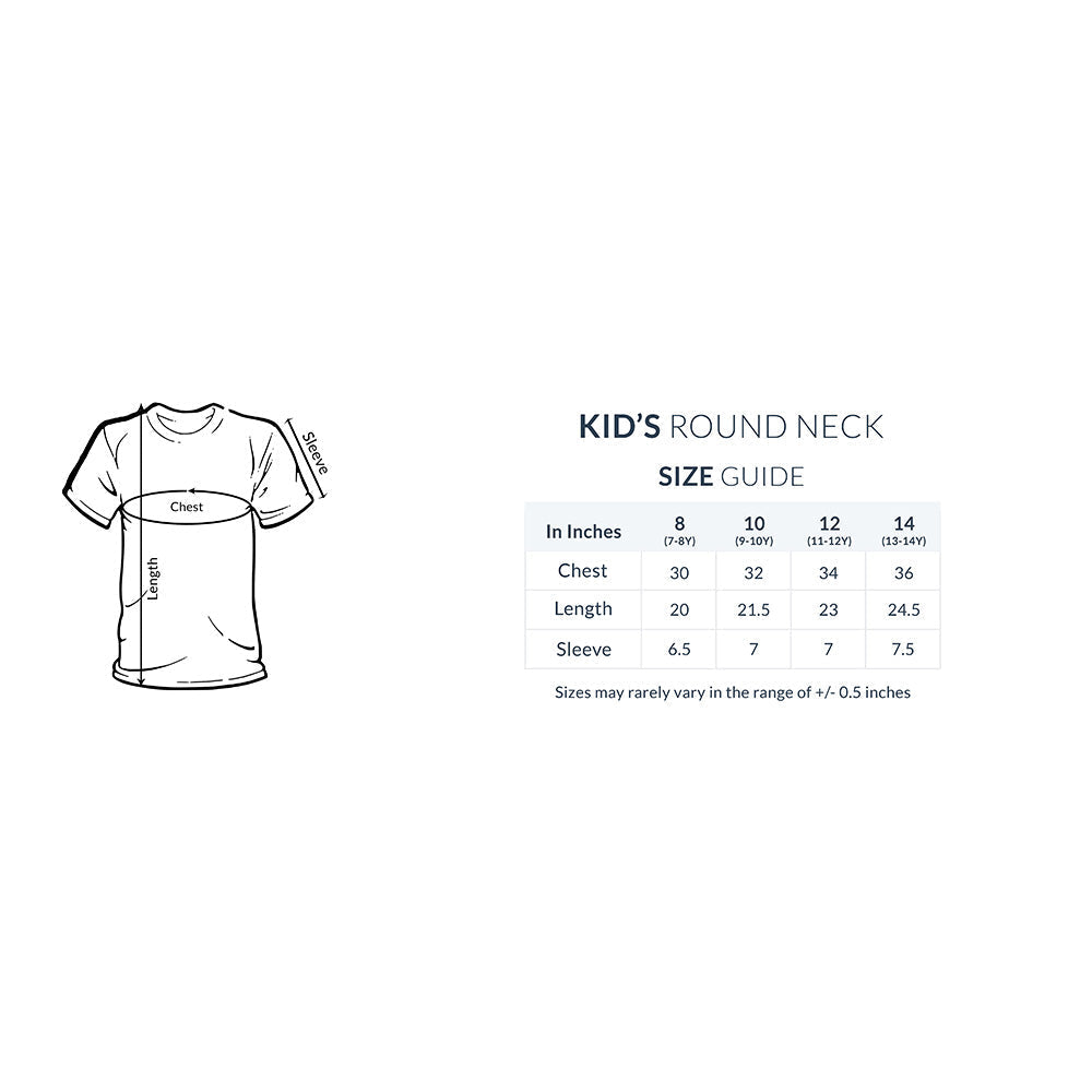 Kids' Half Sleeve Round Neck Tshirt – Bearly dressed puraidoprints