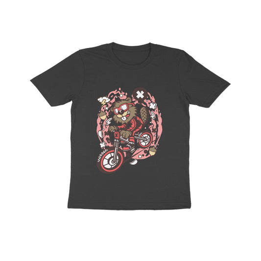 Kids' Half Sleeve Round Neck Tshirt – Beaver Downhill Ride puraidoprints