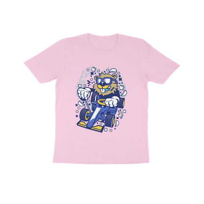 Kids' Half Sleeve Round Neck Tshirt – Blue Racer Beaver puraidoprints