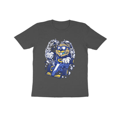 Kids' Half Sleeve Round Neck Tshirt – Blue Racer Beaver puraidoprints