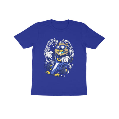 Kids' Half Sleeve Round Neck Tshirt – Blue Racer Beaver puraidoprints
