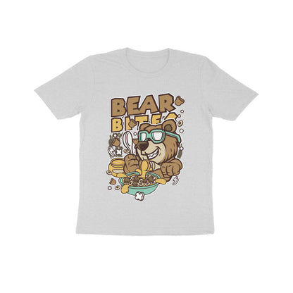 Kids' Half Sleeve Round Neck Tshirt – Brown Bear Biter puraidoprints