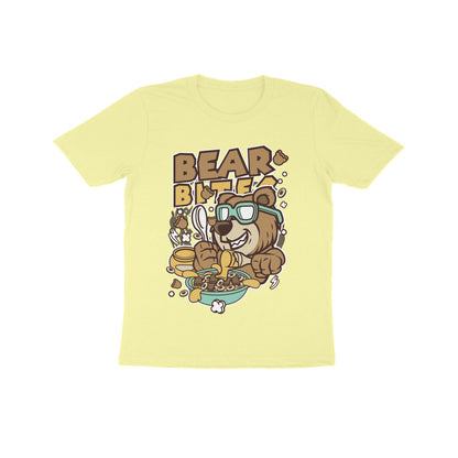 Kids' Half Sleeve Round Neck Tshirt – Brown Bear Biter puraidoprints
