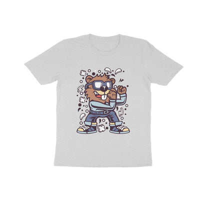 Kids' Half Sleeve Round Neck Tshirt – Brown Beaver Fighter puraidoprints