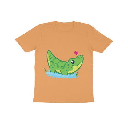 Kids' Half Sleeve Round Neck Tshirt – Cute Croc puraidoprints