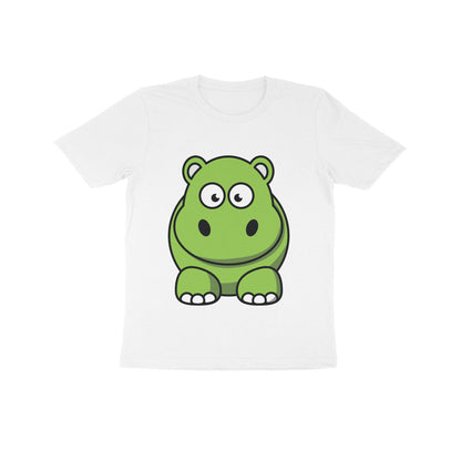 Kids' Half Sleeve Round Neck Tshirt – Cute Hippo puraidoprints