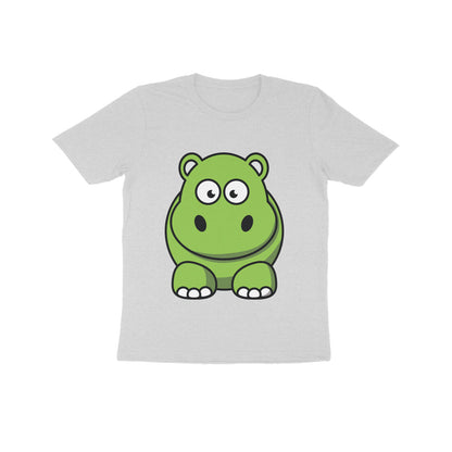 Kids' Half Sleeve Round Neck Tshirt – Cute Hippo puraidoprints