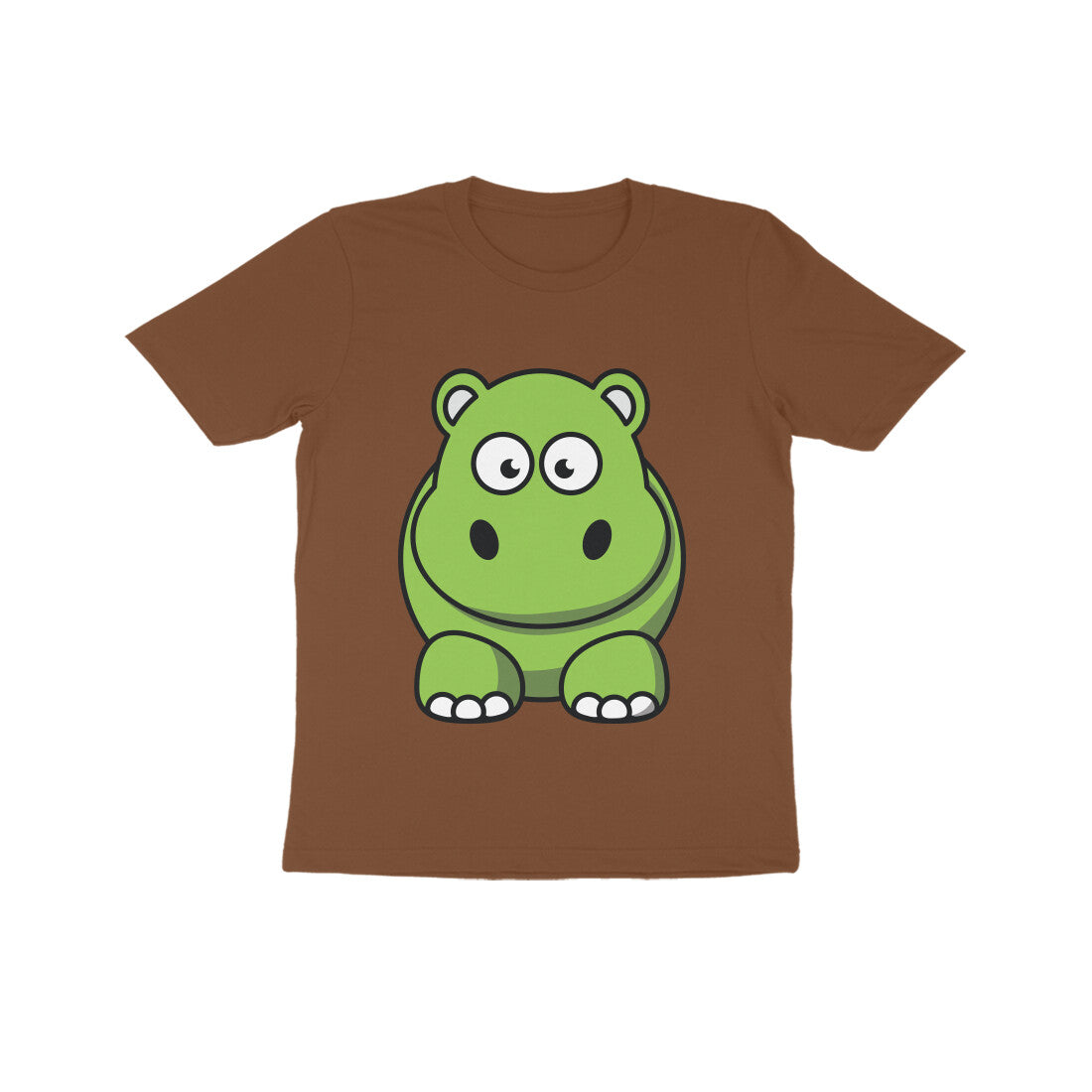 Kids' Half Sleeve Round Neck Tshirt – Cute Hippo puraidoprints