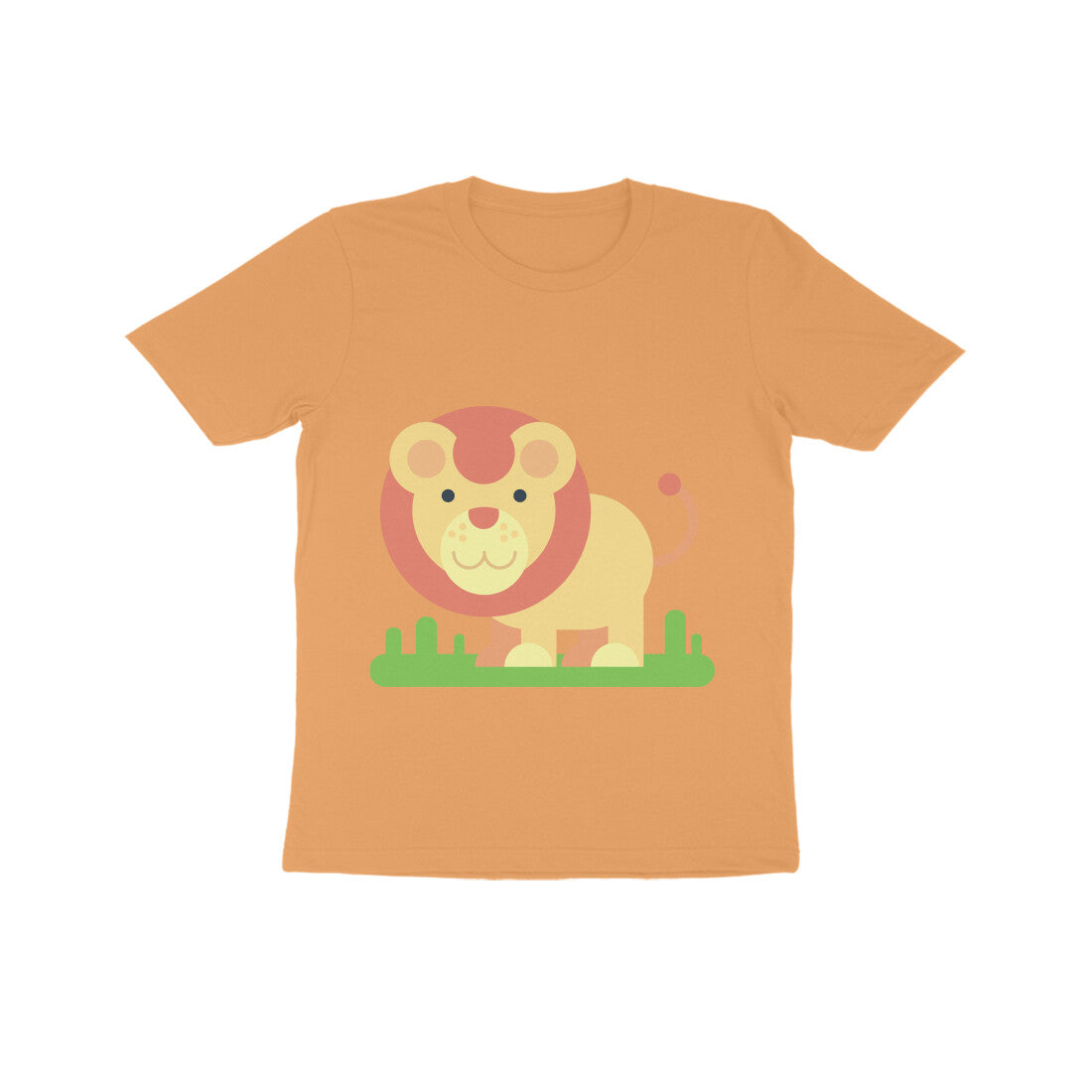 Kids' Half Sleeve Round Neck Tshirt – Cute Lion puraidoprints