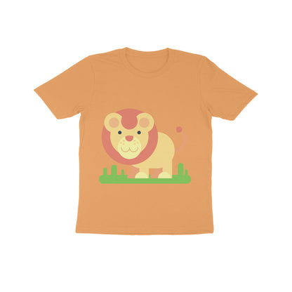 Kids' Half Sleeve Round Neck Tshirt – Cute Lion puraidoprints