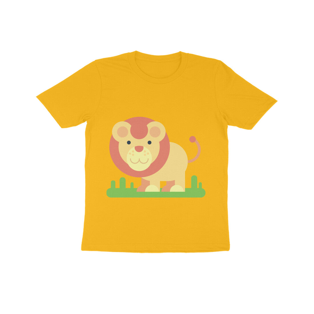 Kids' Half Sleeve Round Neck Tshirt – Cute Lion puraidoprints