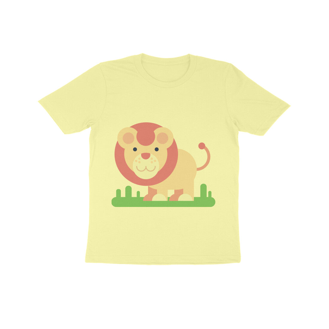 Kids' Half Sleeve Round Neck Tshirt – Cute Lion puraidoprints