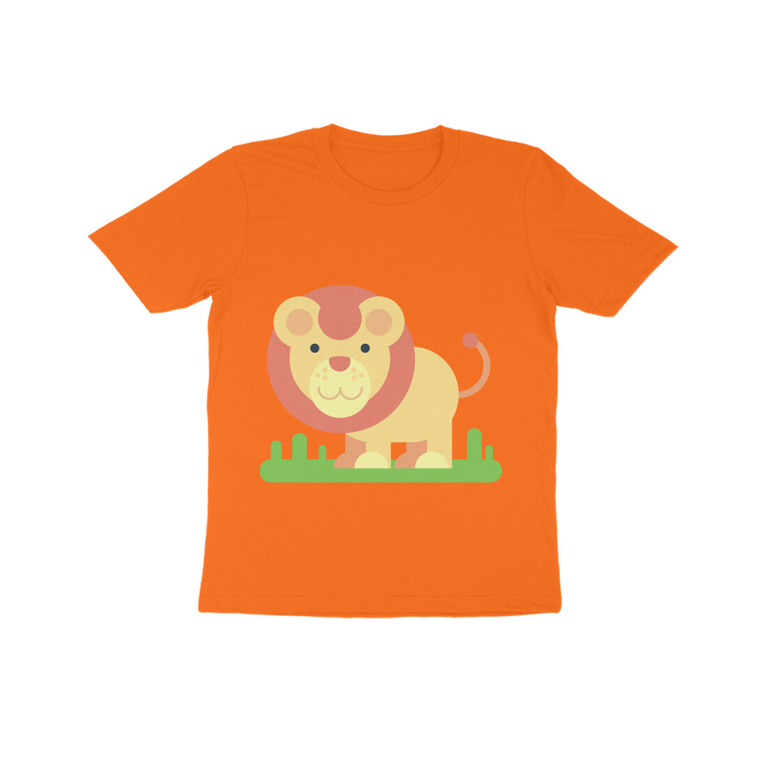 Kids' Half Sleeve Round Neck Tshirt – Cute Lion puraidoprints