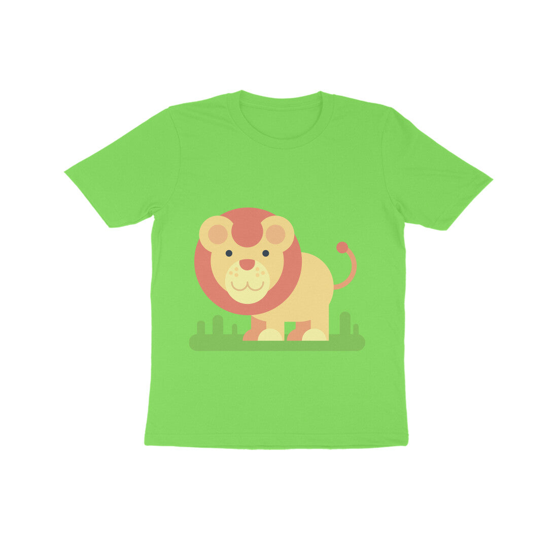 Kids' Half Sleeve Round Neck Tshirt – Cute Lion puraidoprints