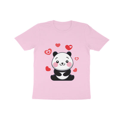 Kids' Half Sleeve Round Neck Tshirt – Cute Lovable Panda puraidoprints