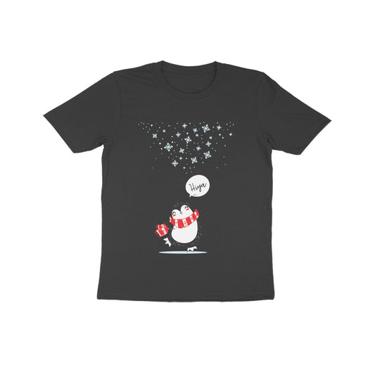 Kids' Half Sleeve Round Neck Tshirt – Cute Penguin puraidoprints