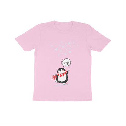 Kids' Half Sleeve Round Neck Tshirt – Cute Penguin puraidoprints
