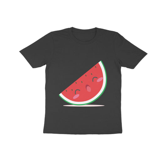 Kids' Half Sleeve Round Neck Tshirt – Cute Watermelon puraidoprints