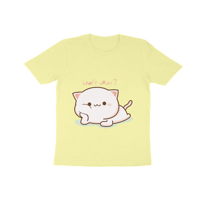 Kids' Half Sleeve Round Neck Tshirt – Cute What’s up cat puraidoprints