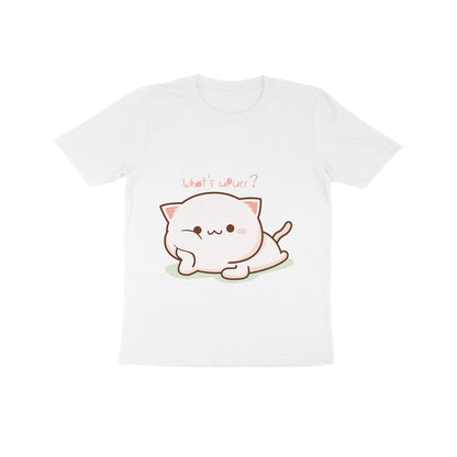 Kids' Half Sleeve Round Neck Tshirt – Cute What’s up cat puraidoprints