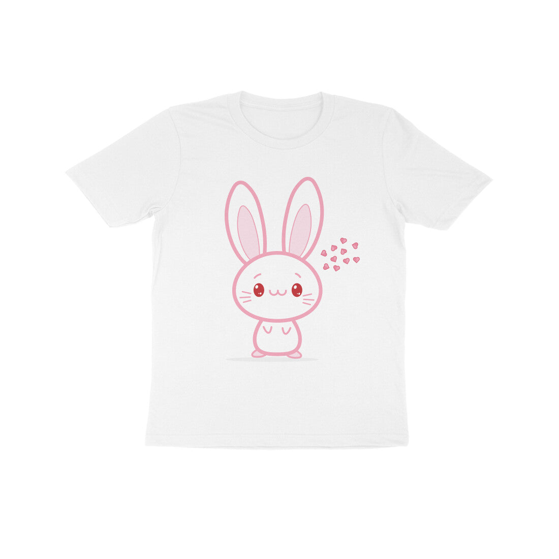 Kids' Half Sleeve Round Neck Tshirt – Cute bunny puraidoprints