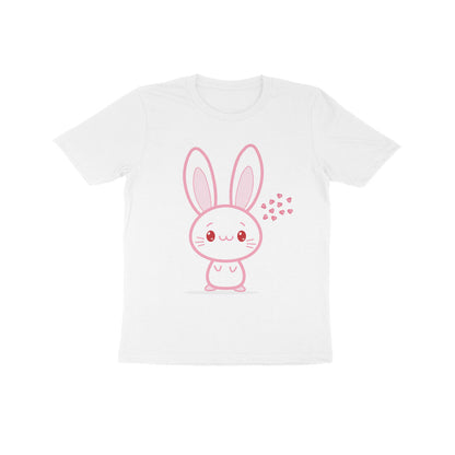 Kids' Half Sleeve Round Neck Tshirt – Cute bunny puraidoprints