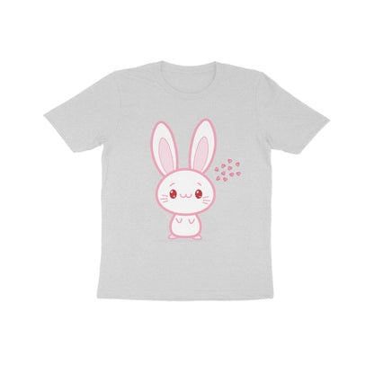 Kids' Half Sleeve Round Neck Tshirt – Cute bunny puraidoprints