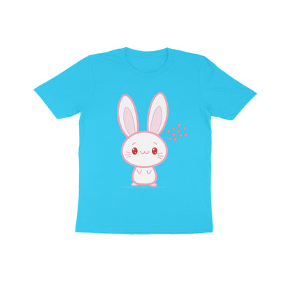 Kids' Half Sleeve Round Neck Tshirt – Cute bunny puraidoprints