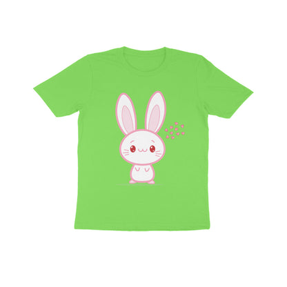 Kids' Half Sleeve Round Neck Tshirt – Cute bunny puraidoprints