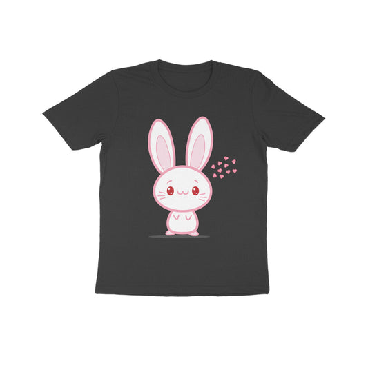 Kids' Half Sleeve Round Neck Tshirt – Cute bunny puraidoprints