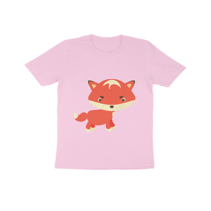 Kids' Half Sleeve Round Neck Tshirt – Cute fox puraidoprints