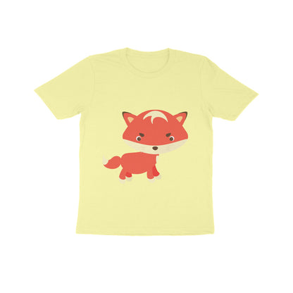 Kids' Half Sleeve Round Neck Tshirt – Cute fox puraidoprints