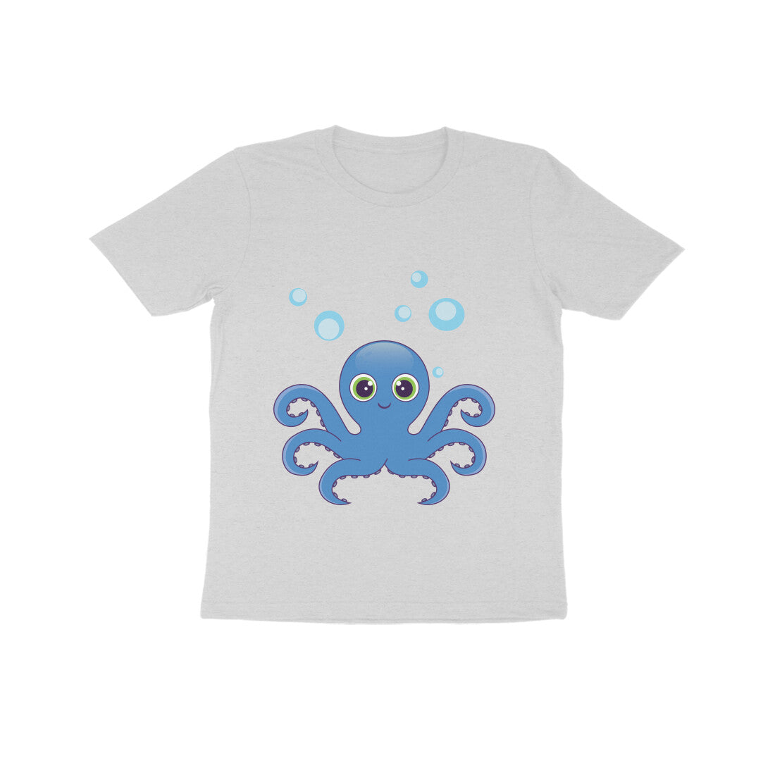 Kids' Half Sleeve Round Neck Tshirt – Cute octopus puraidoprints