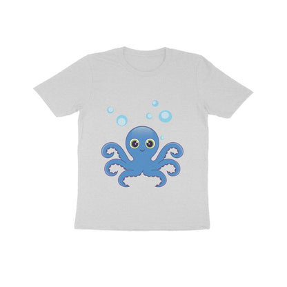 Kids' Half Sleeve Round Neck Tshirt – Cute octopus puraidoprints