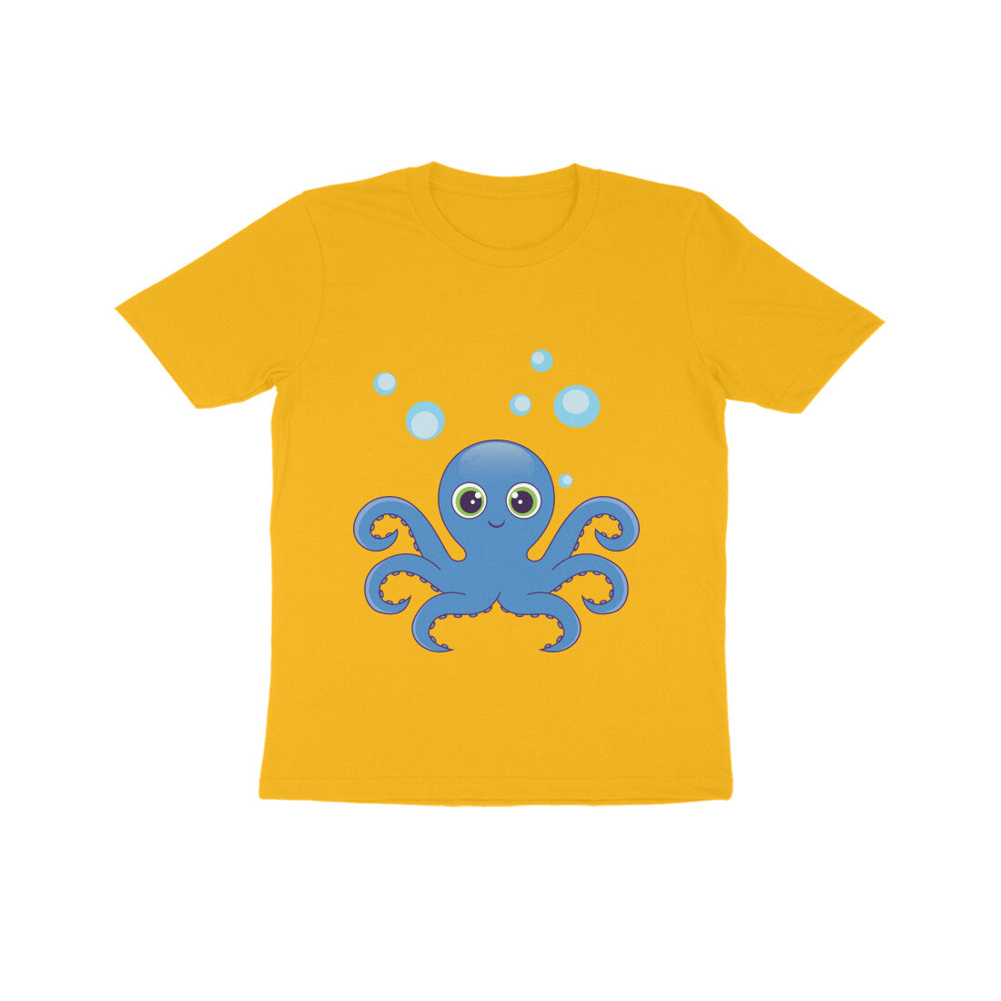 Kids' Half Sleeve Round Neck Tshirt – Cute octopus puraidoprints
