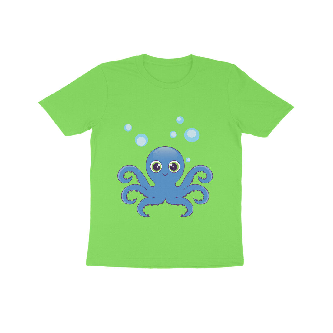 Kids' Half Sleeve Round Neck Tshirt – Cute octopus puraidoprints