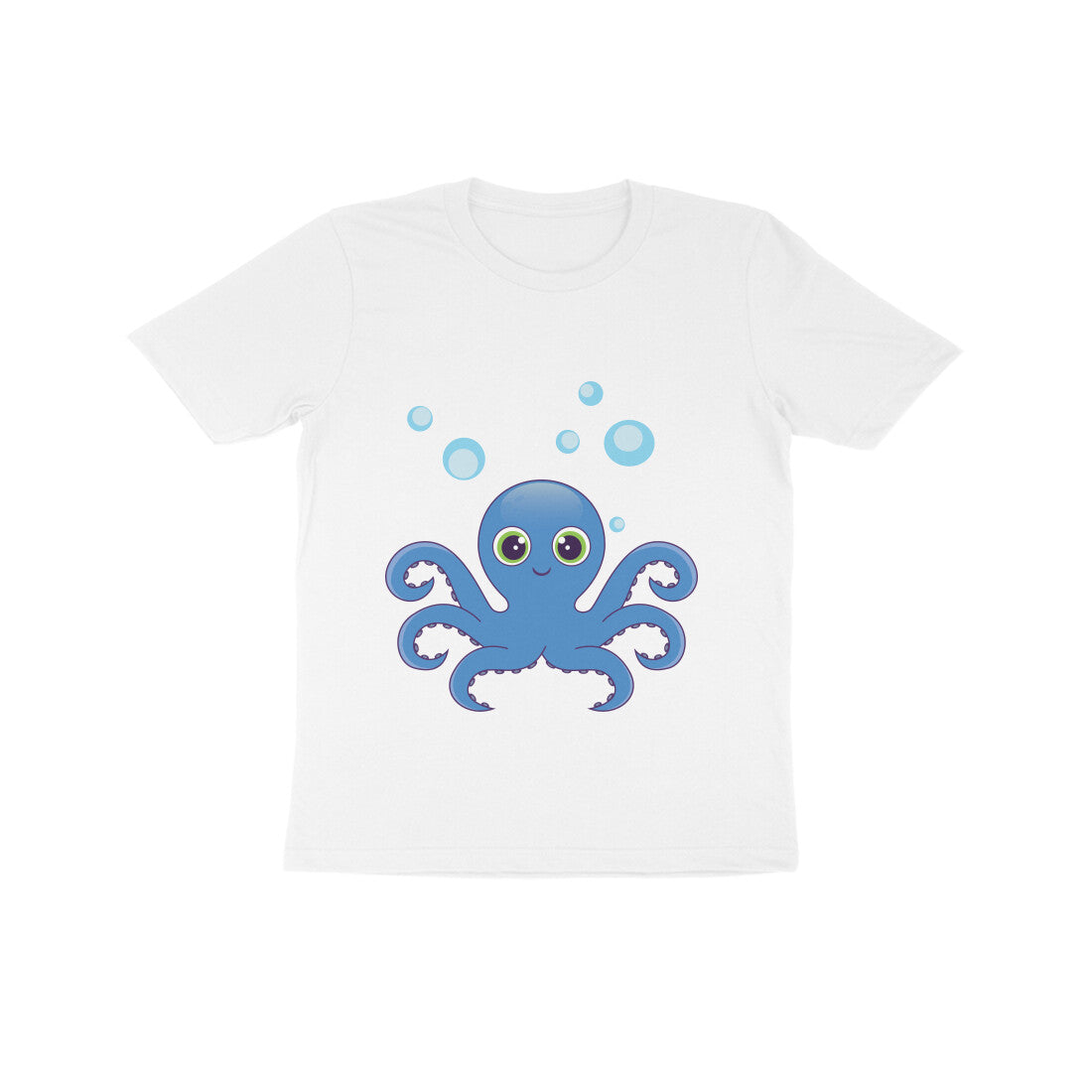 Kids' Half Sleeve Round Neck Tshirt – Cute octopus puraidoprints