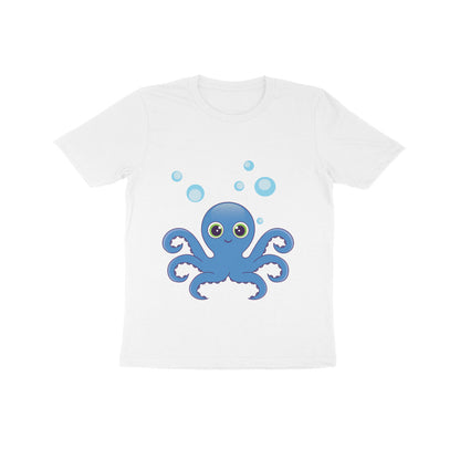 Kids' Half Sleeve Round Neck Tshirt – Cute octopus puraidoprints