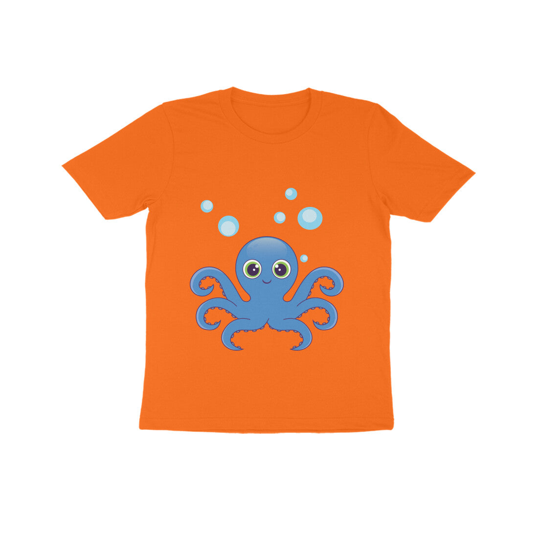 Kids' Half Sleeve Round Neck Tshirt – Cute octopus puraidoprints