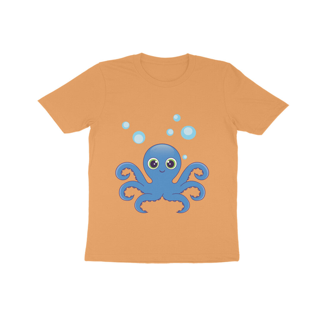 Kids' Half Sleeve Round Neck Tshirt – Cute octopus puraidoprints