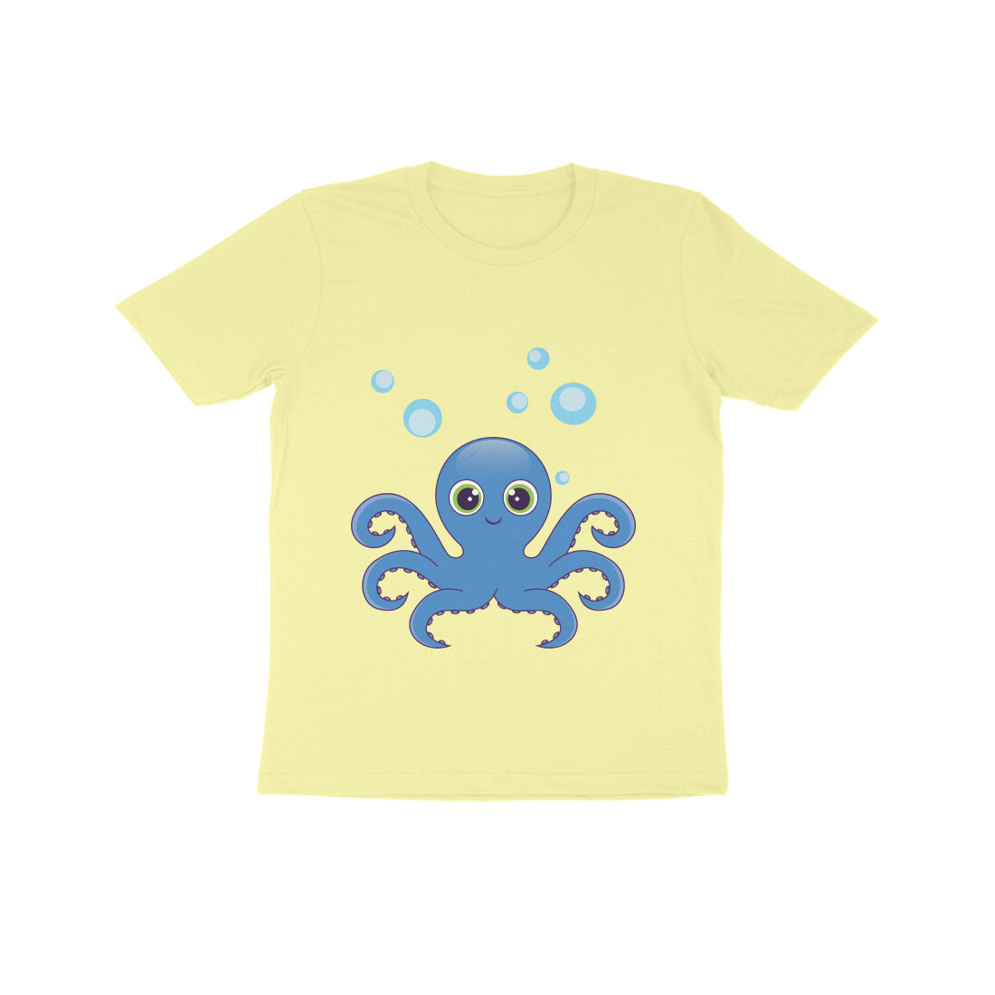 Kids' Half Sleeve Round Neck Tshirt – Cute octopus puraidoprints