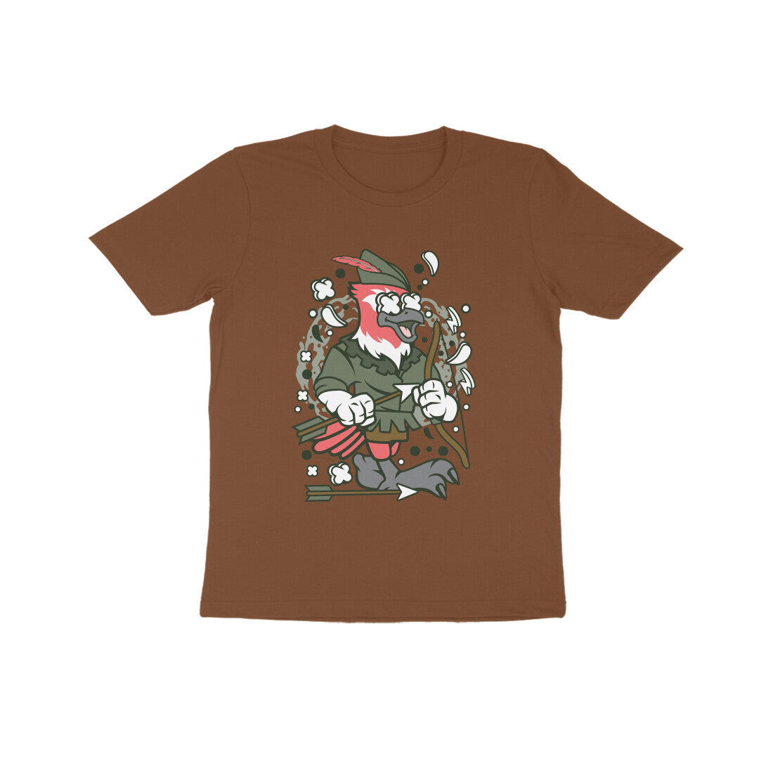 Kids' Half Sleeve Round Neck Tshirt – Green Bird Robinhood puraidoprints
