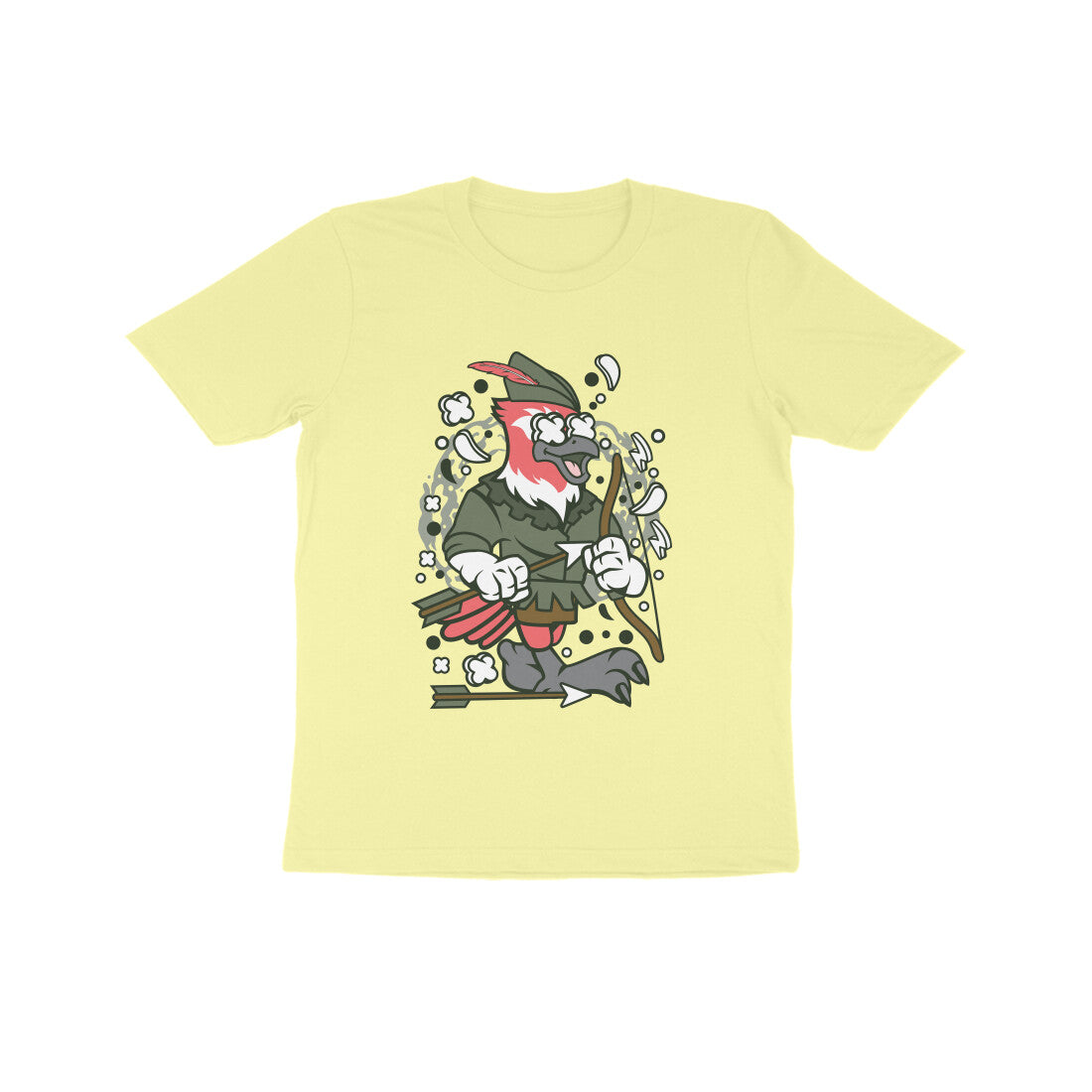 Kids' Half Sleeve Round Neck Tshirt – Green Bird Robinhood puraidoprints
