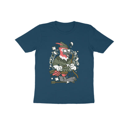 Kids' Half Sleeve Round Neck Tshirt – Green Bird Robinhood puraidoprints