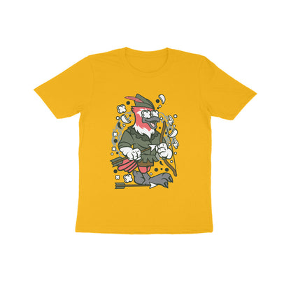 Kids' Half Sleeve Round Neck Tshirt – Green Bird Robinhood puraidoprints