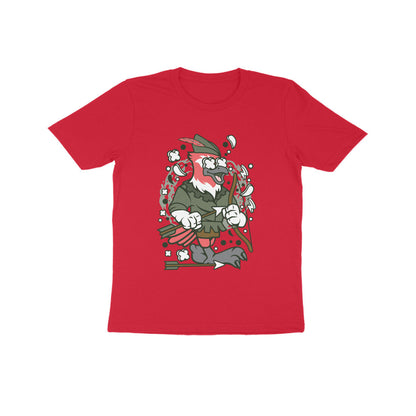 Kids' Half Sleeve Round Neck Tshirt – Green Bird Robinhood puraidoprints