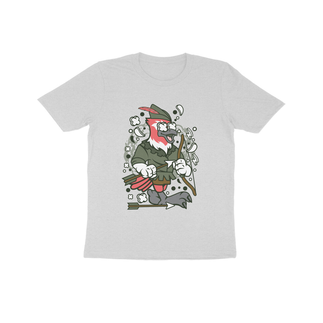 Kids' Half Sleeve Round Neck Tshirt – Green Bird Robinhood puraidoprints