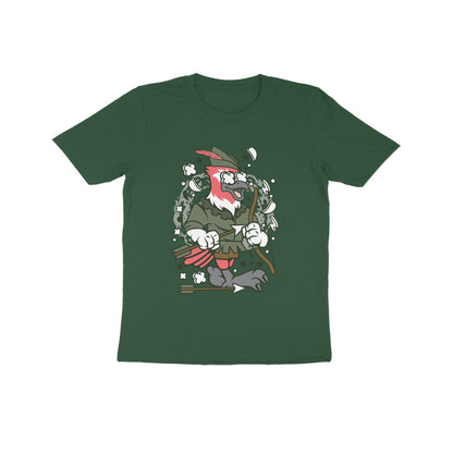 Kids' Half Sleeve Round Neck Tshirt – Green Bird Robinhood puraidoprints