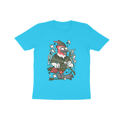 Kids' Half Sleeve Round Neck Tshirt – Green Bird Robinhood puraidoprints